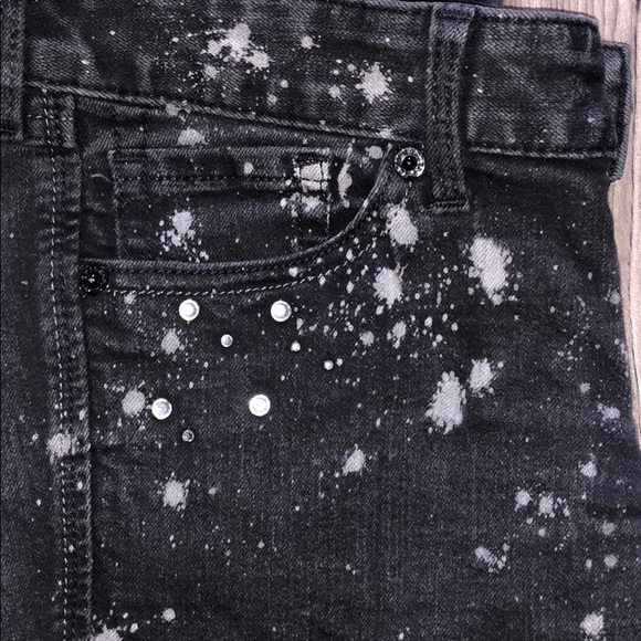 Crystal Studded Paint Splatter Jeans - Picture 4 of 5